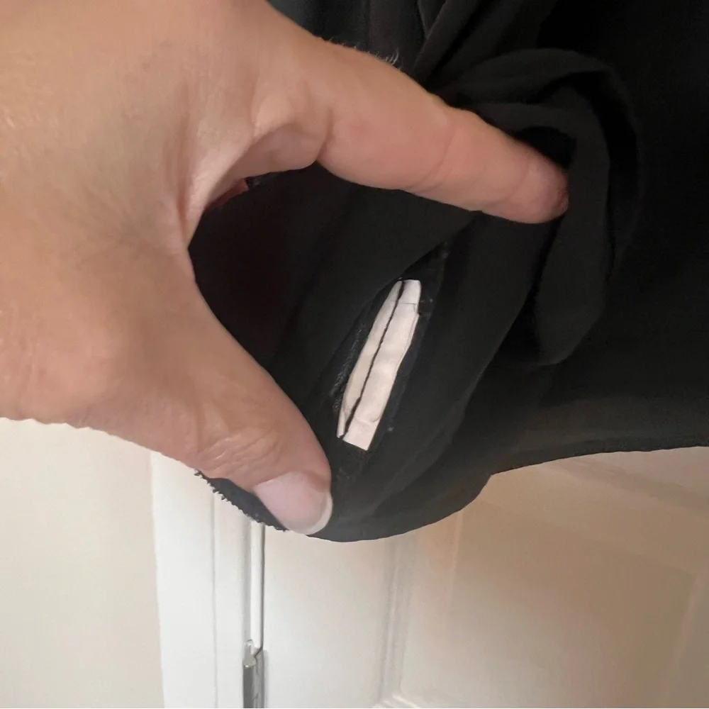 Karen Kane Black Blouse with Gold Studded Trim - Picture 7 of 8